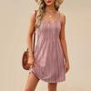 Fashion Women Summer Dress Vintage Floral Print Adjustable Spaghetti Straps Beach Vacation Casual Dress With Pockets
