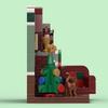 Non-Toxic Moc Christmas Eve Warm Fireplace Small Particle Assembly Building Blocks Puzzle Toy