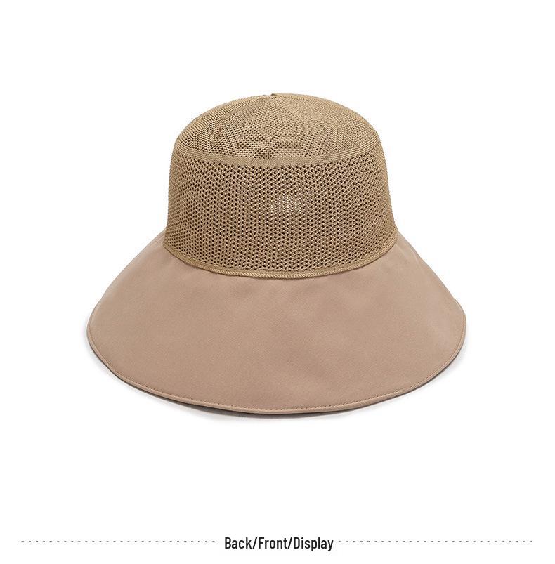 Korean Style Women's Trendy Large Brim Sun Hat with Bowknot - Foldable Bucket Hat for Vacation Travel