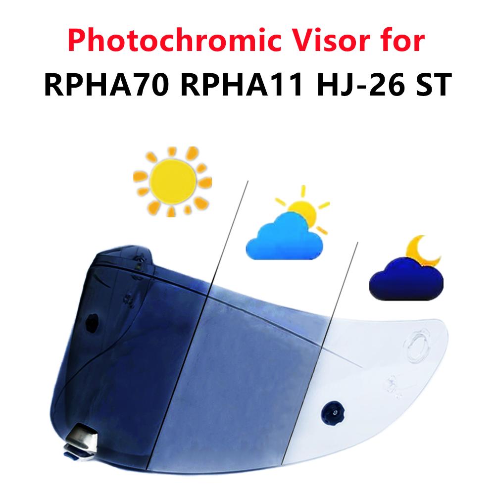 Photochromic Shield Replacement for HJC RPHA70 RPHA11 HJ-26 ST Full Face Helmet Visor Uv-cut Viseira Capacete Helmet Parts