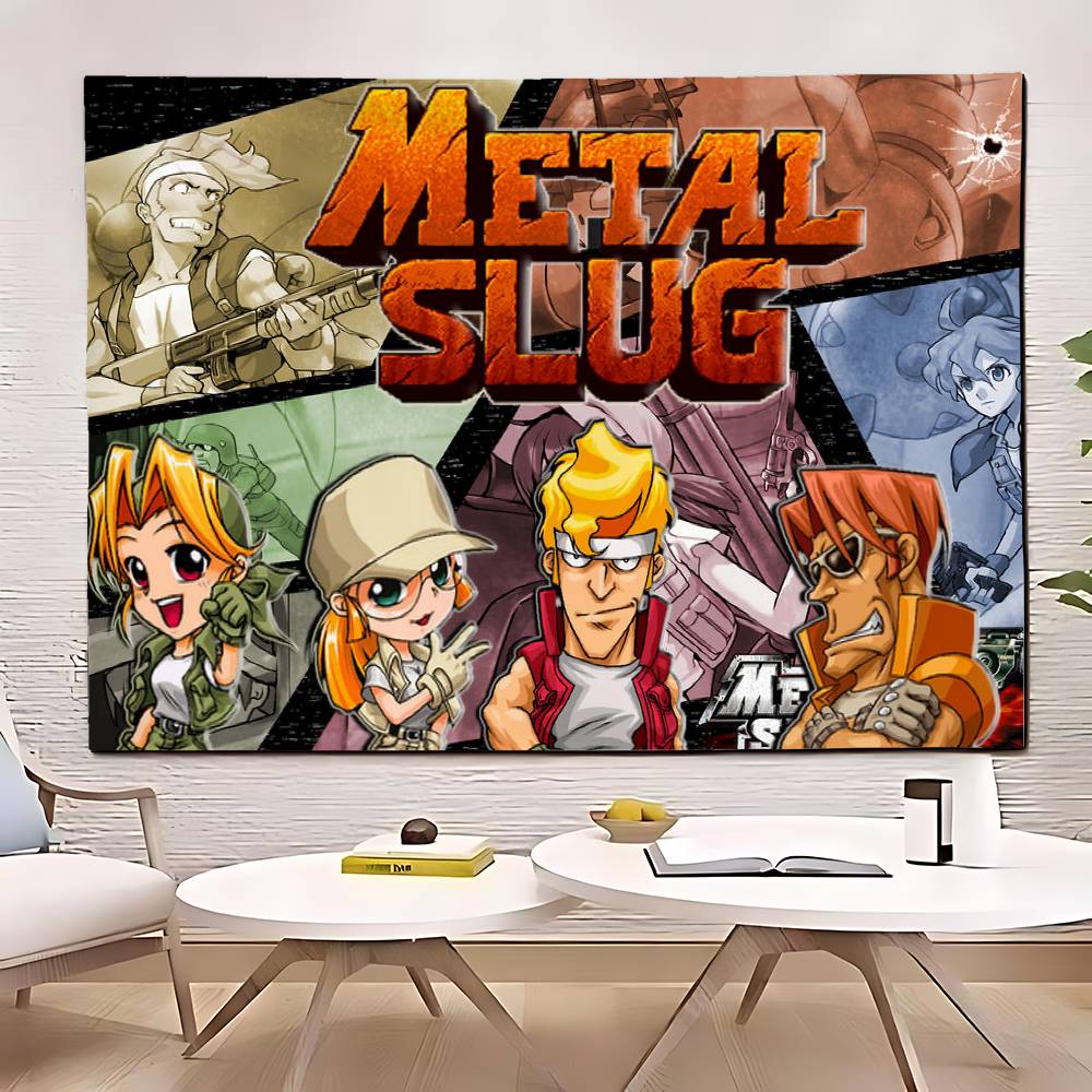 Retro Game MMetal SSlug Gamer Tapestry Customizable Tapestries Of Various Styleswall Hangings Photo Printingwall Hangings