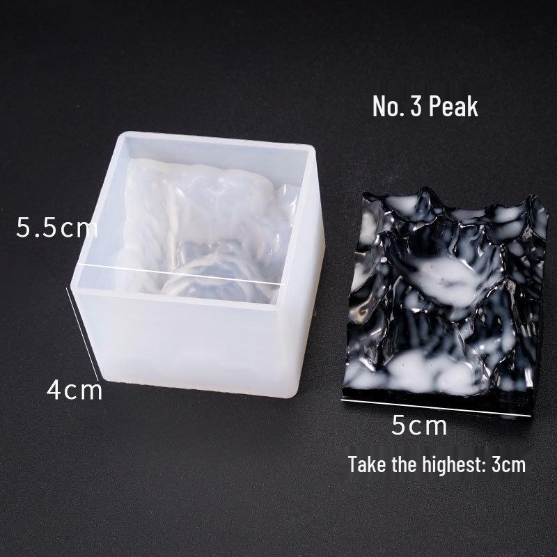 Poppy Crystal Resin DIY Mountain Peak & Broken Stump Silicone Molds for Decorations