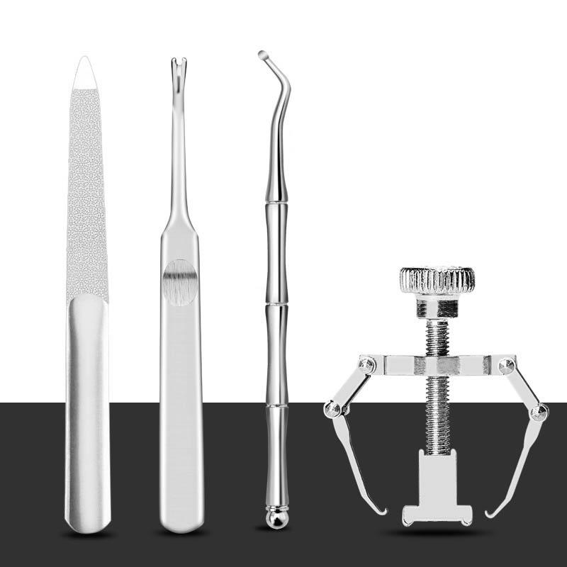 Stainless Steel Manicure & Pedicure Set with Nail Clippers File Dead Skin Pliers Nail Scissors-Durable Salon & Home Use