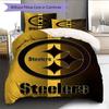 Pittsburgh Steelers Pattern Bedding Home Decoration Birthday Gift ( 1 Duvet Cover + 2 Pillowcase, Without Core),fan Merchandise.