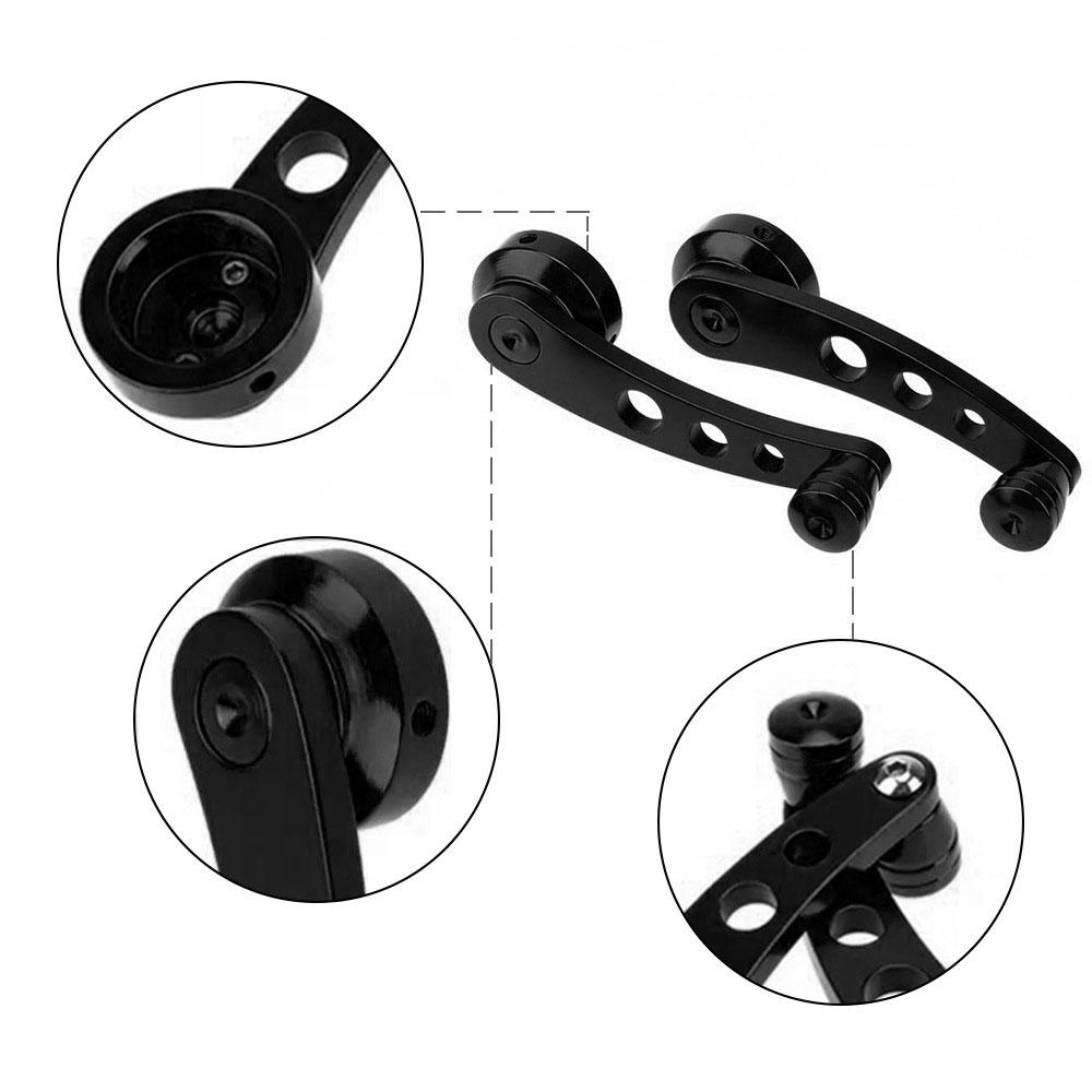 1 pair Car Window Winder Handle Black Aluminum Alloy Manual Elevator Handles For VW Beetle 1968-1979 Heavy Duty Window Cranks