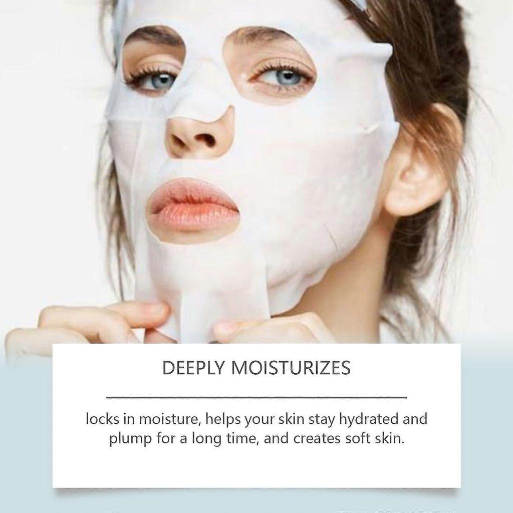 Collagen Moisturizing Face Mask Box Set with Aloe Vera & Hyaluronic Acid Hydrating, Firming Sheet Masks