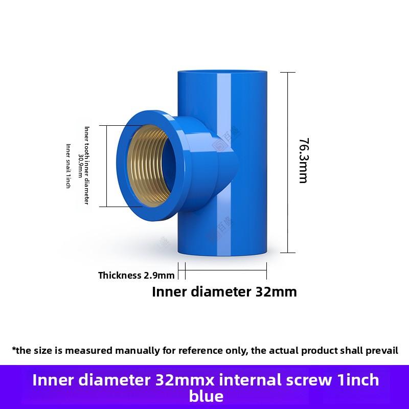 20~50mm Grey PVC Pipe Thread Connector Direct Elbow Tee Irrigation Joint Water Supply Pipe Adapter Aquarium Tank Joint Ball Valv