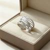 925 Silver Star Rings for Women Men Zircon Open End Couple Ring Wide Retro Daily Wearing Wedding Jewelry Gifts