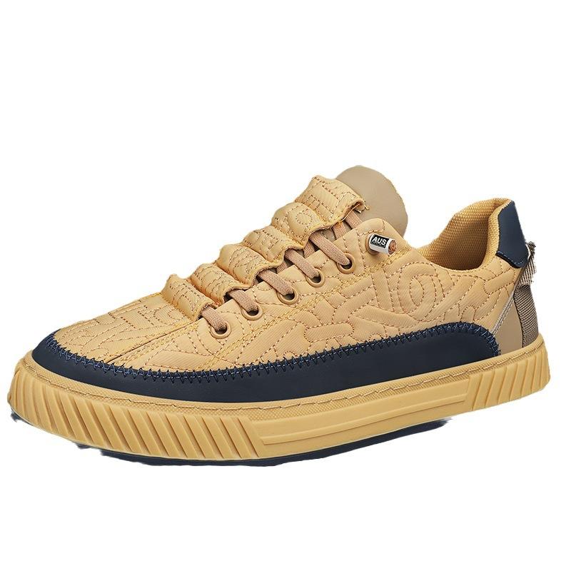 Модные мужские кроссовки из парусины на плоской подошве — фото 6