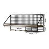 Metal Wood Wall Shelf Open Grid Multi-Layer Floating Wall Shelves Minimalist Style Display Storage Rack Living Room