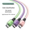 Thickened 3-in-1 Liquid Silicone Charging Cable, Ultra-Long 3A One-to-Three Data Cable
