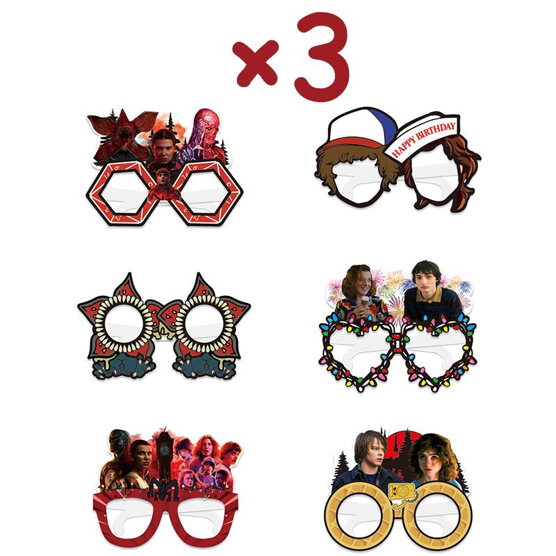 12-36pcs strangers Hawkins storiy Party Paper Glasses Decoration  Party Paper Glasses Decoration