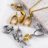 5pcs 20pcs Stainless Steel Star Pendant Pinch Bail Clip Melon Seeds Charm Clasps Connector Bulk for DIY Nacklace Making Findings