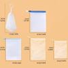 50Pcs Hangable Bath Foaming Mesh Bags with Drawstring Shower Gel Saver Pouch  for Facial Cleanser