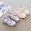 Kids Sports Sandals Korean Style Girls Princess Shoes Ribbon Bow Sweet 2025 New Children Sneakers Non-slip Soft Sole Ins Trendy