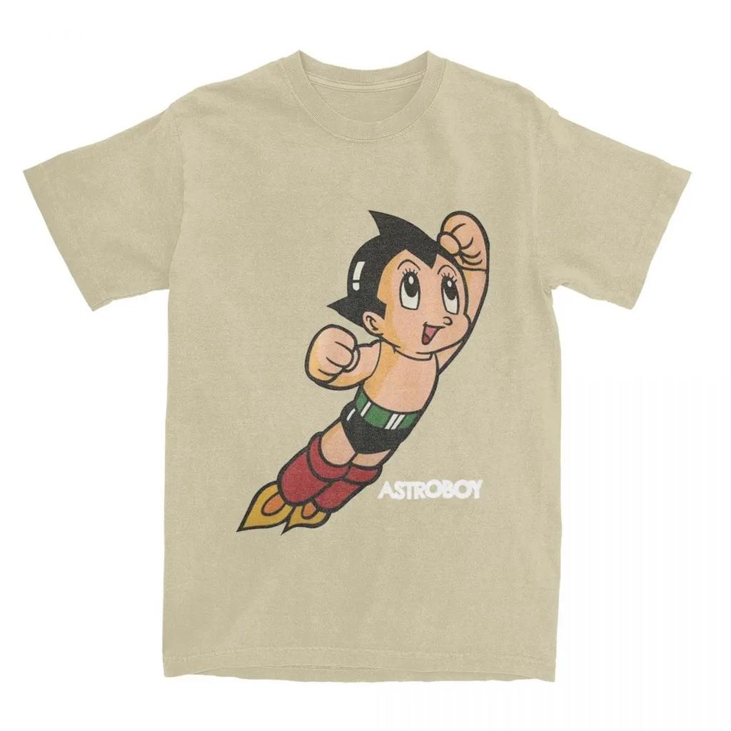 Vintage Astroboy Anime Robot Astro Boy Space T Shirts Men Cotton Funny T-Shirt O Neck Tees Short Sleeve Tops Plus Size