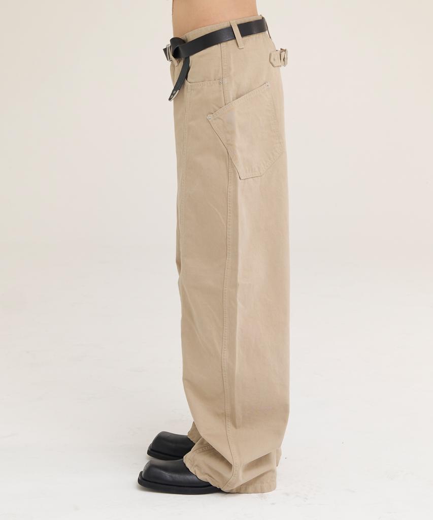 Akesi Denzel Summit Curved Cotton Pants_Beige