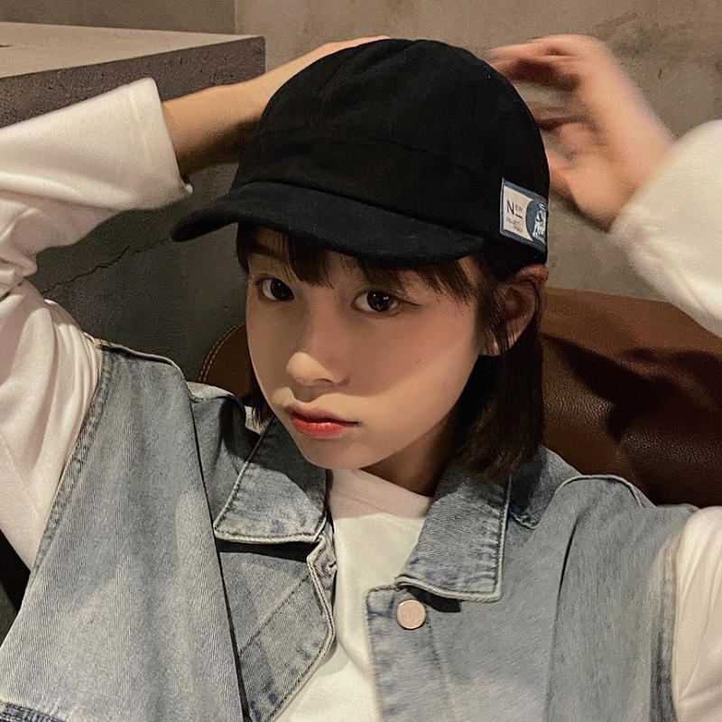 Japanese-Style Short-Brim Baseball Cap Summer Street Hip-Hop Versatile Cloth Label Cap For Casual Wear