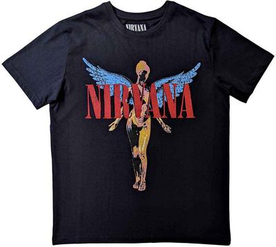Nirvana T Shirt In Utero Angelic Band Logo Official Mens Black Size XL