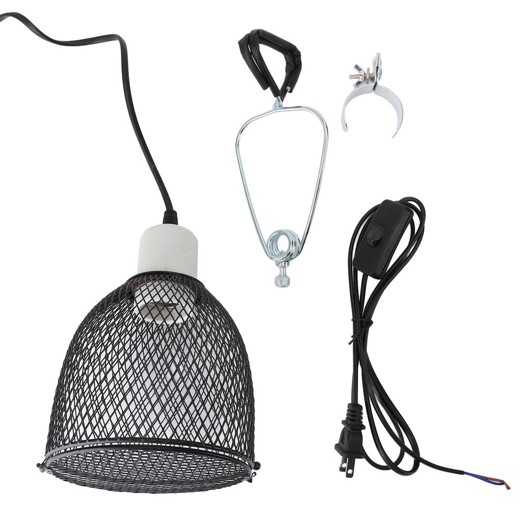 Reptile Heating Lamp Cap Iron Ceramic Anti Scald Adjustable Size Improved Comfort Turtle Heat Dome