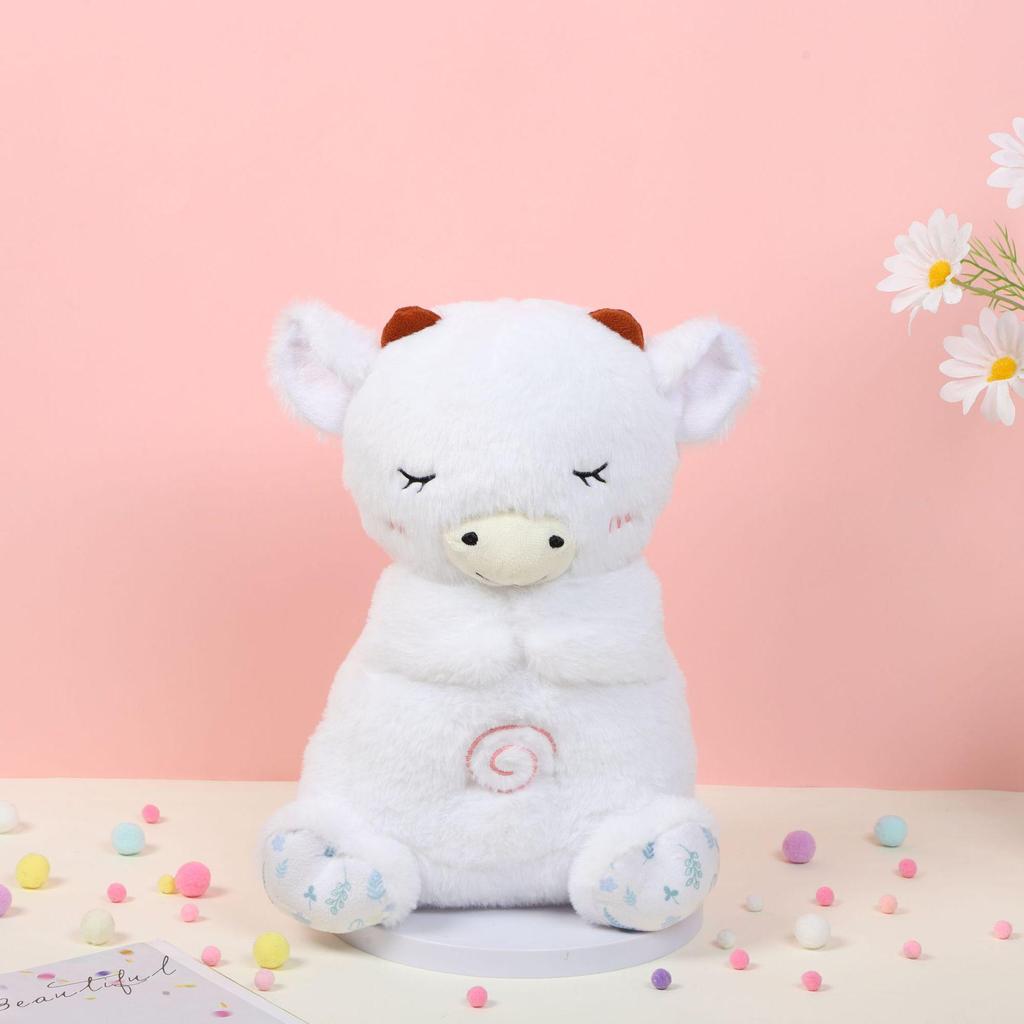 Cross-Border Soothing Breathing Series Niu Niu Animal Plush Toy with Music