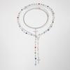 Rhinestone Metal Stacked Necklace Y2K Zinc Zinc Alloy Neck Pendant Beads Stacked Collarbone Chain  Women