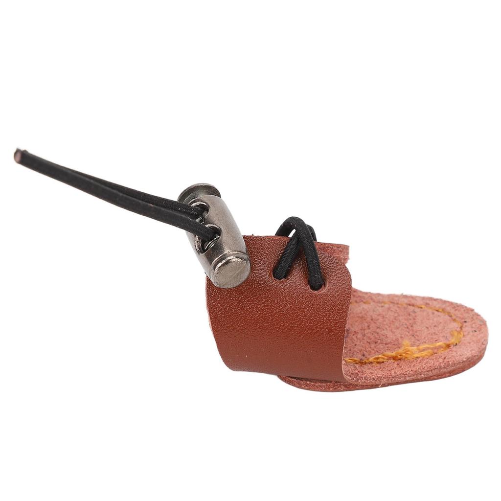 Archery Finger Guard Cowhide Elastic Finger Tab for 20 to 50lb Bow
