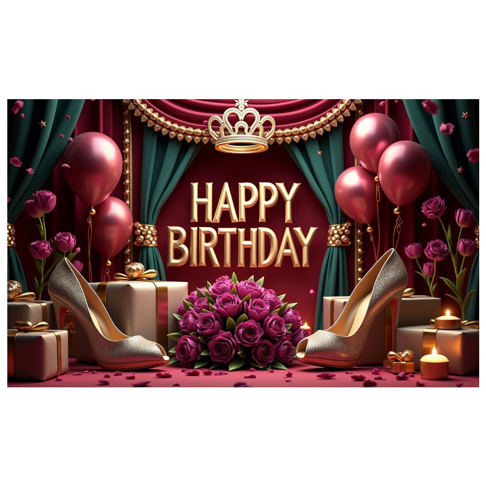 Premium Material Birthday Decoration Party Banner Event Banner for Event Decoration Floral Theme Party Wedding Celebration