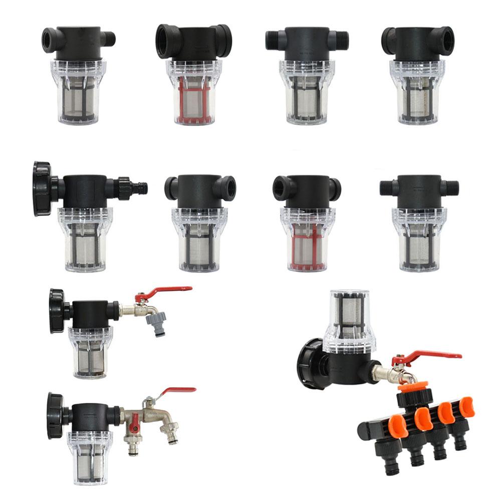 1/2 3/4 1 Inch Watering Filter For IBC Tank Tap Adapter S60 Ton Barrel Joint Garden Irrigation Aquarium Pump Water Gun Strainer