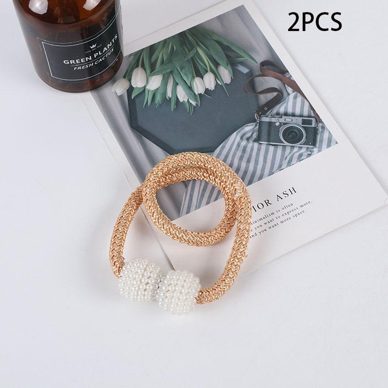 Curtain Buckle 1PCS Curtain Tape, Pearl Buckle Design, No Drilling Installation, Curtain Tiebacks Accessories
