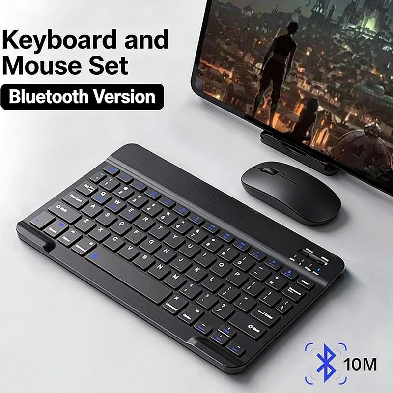 JP-Bluetooth Keyboard and Mouse For iPad Samsung Huawei Phone Tablet Slim Mini Wireless Keyboard For Android IOS Windows