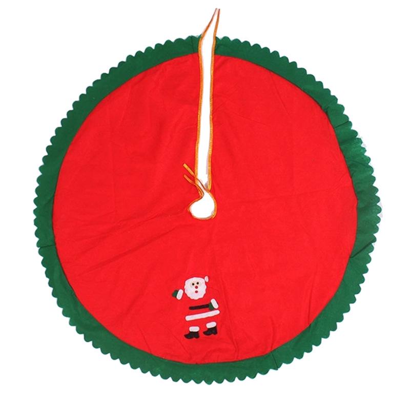 Non-woven Fabric Christmas Tree Skirt - 90CM Decorative Apron for Holiday Trees