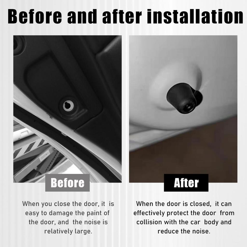 povtii 10 PCS Car Door Overslam Bumper Stopper, Rubber Auto Front Rear Door Shock Absorber Guard Cushion, 8219128010 Door Dampers Buffer Pad, Door