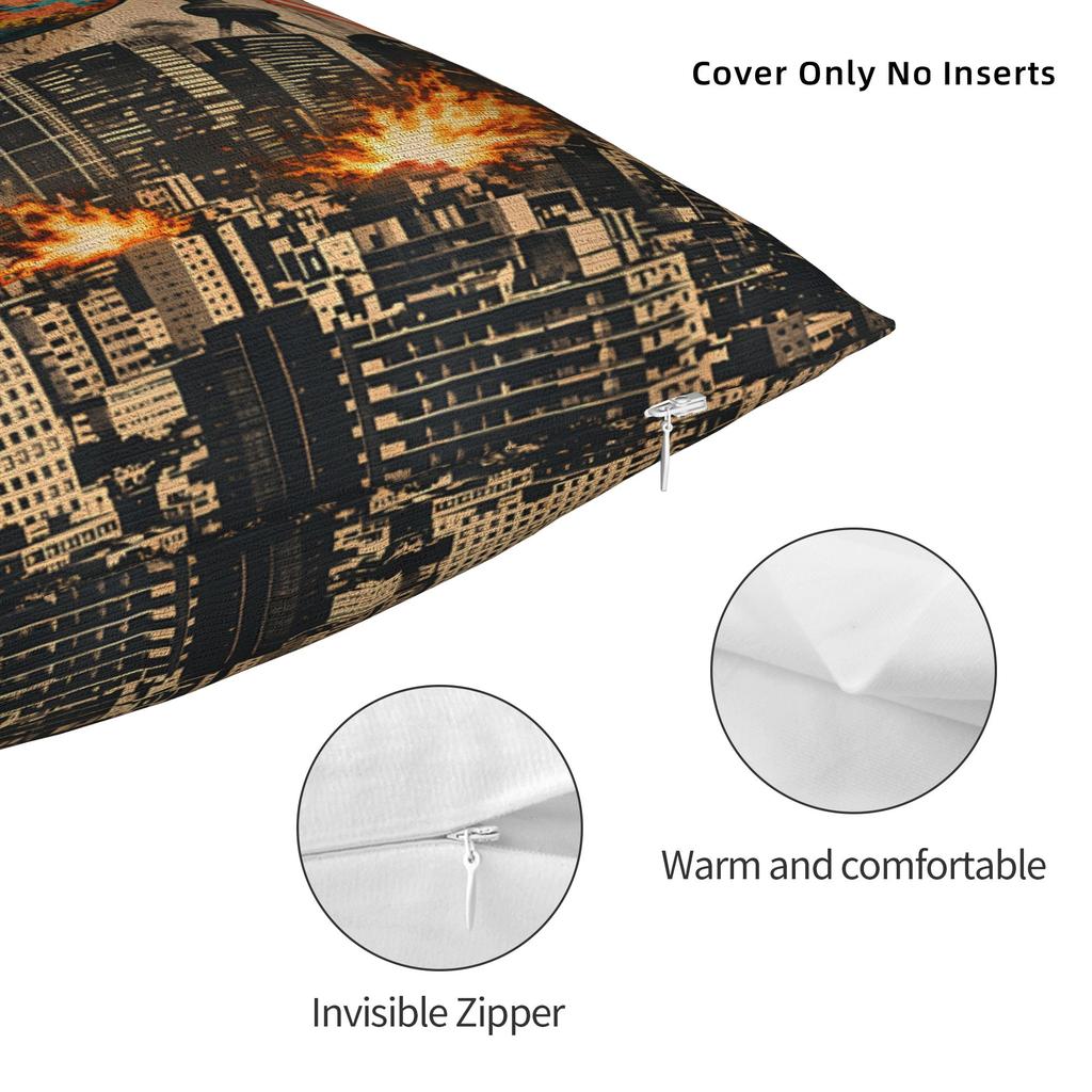Pillow Cover Kaiju Easter Bunny Tokyo Easter Egg Hunt Japanese Vibe Cute Funny Pillow Case For Sofa Home Decoration Pillowcases