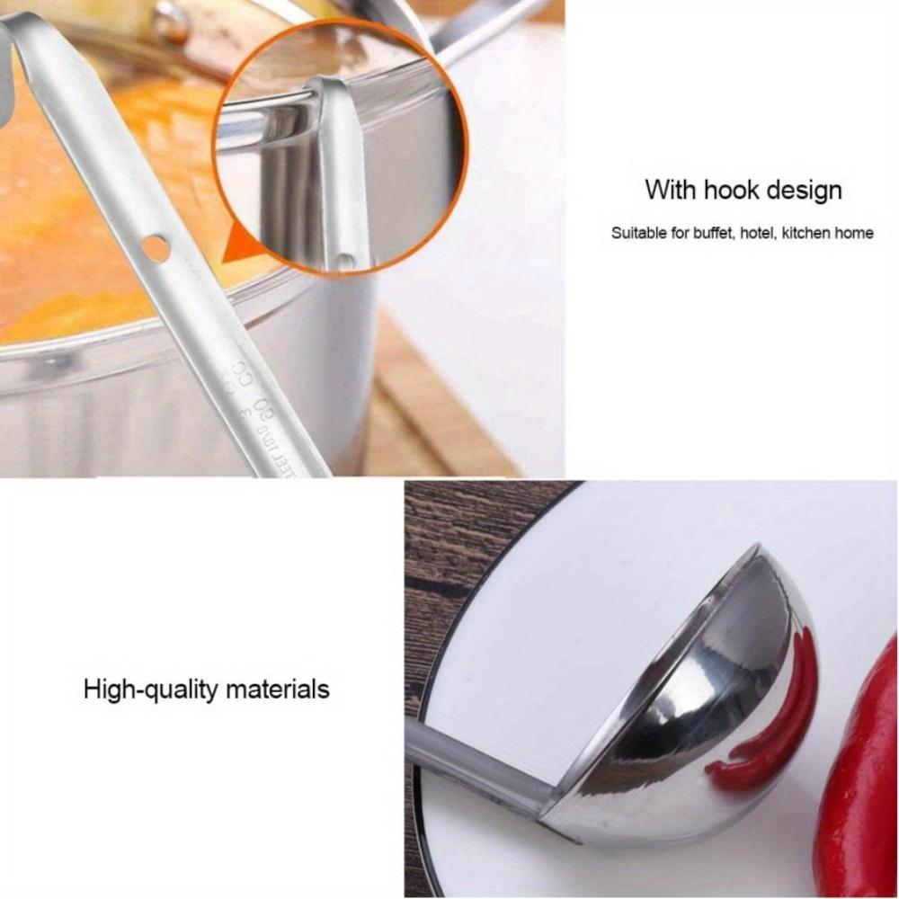 1/3 Pcs Soup Ladle, Small Stainless Steel Ladles and Spoons Professional Ladle, 1/2/3oz Duty Metal Ladle Kitchen Utensil Spoon