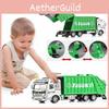 Colorful Diecast Garbage Truck Toy With Trash Bin For Kids Boys Xmas Gift