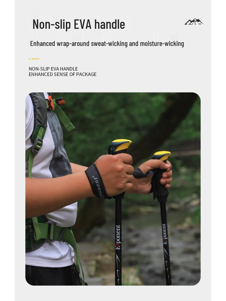 Abu Dah Ultralight 7075 Trekking Poles with External Lock for Hiking