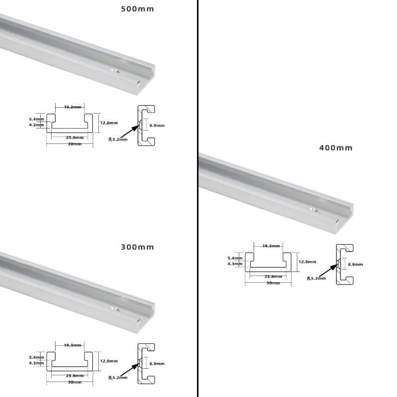Aluminum Alloys T Track Miter Jig Clamping Tool For Woodworking Router Tablesaw Precisions Guide Rails T Slot Fixture