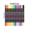 12 Stück Professionelle Nagelmarker mit 0,5 mm Präzisionsspitze und 24 reichen Schnelltrocknenden Farben Nagelkunst Kreationen Stifte
