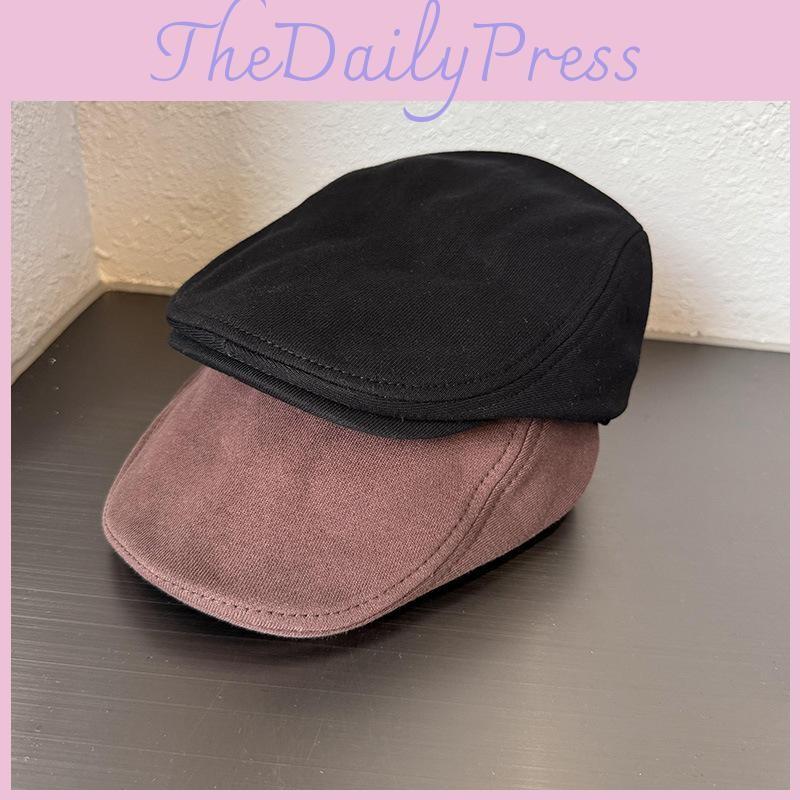 Solid Retro Color Urban Baseball Cap Short Brim Breathable Cotton Wear Casual