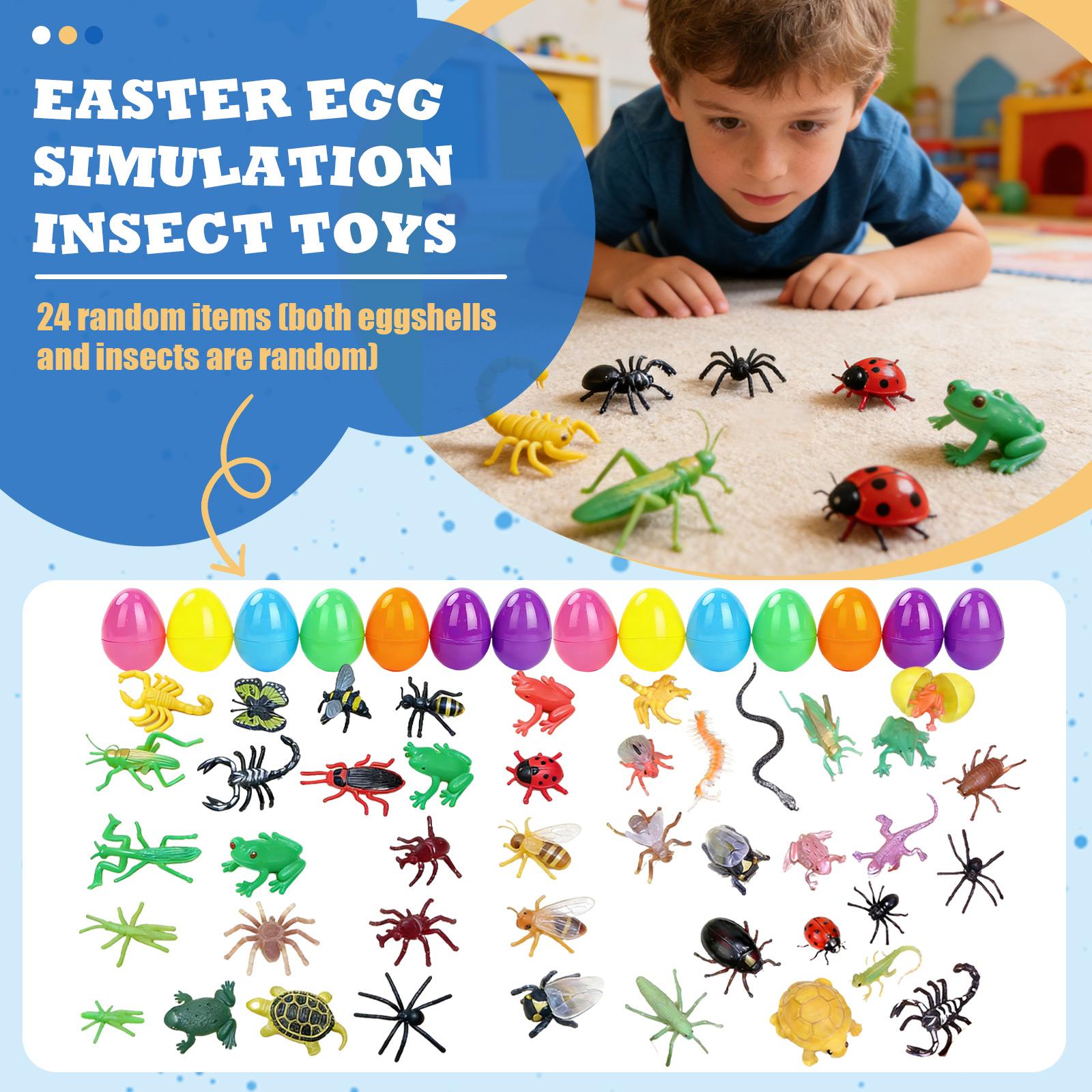 

24-piece Surprise Egg Set With Realistic Insect Toys, An Educational And Fun Toy For Children (gacha/capsule Toy). One Size зелений