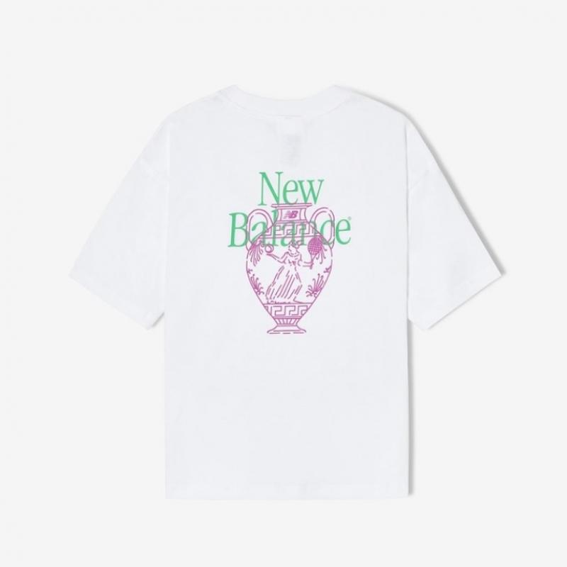 New Balance W Debut Graphic Short Sleeve Tee B1 Nbnef2v482 10 51