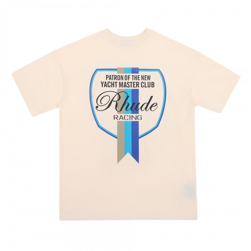 High Street Vintage T-Shirt Couples Loose Fit Crew Neck Short Sleeve Letter Print Casual Top