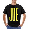 Minimal Bold Yellow JOE Vertical Text T-Shirt