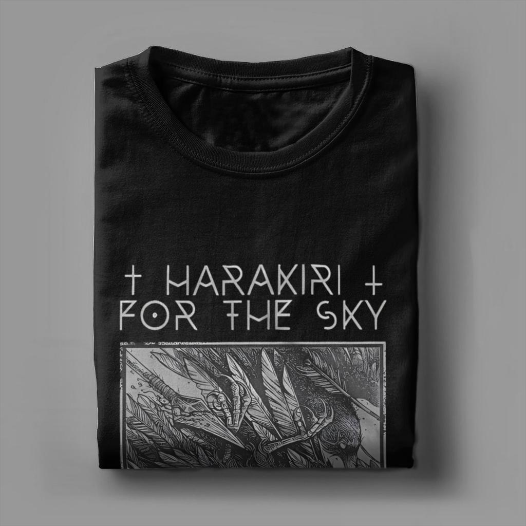 Funny Harakiri For The Sky Falling Bird T-Shirt Men O Neck Cotton T Shirts Band Short Sleeve Tee Shirt New Arrival Clothing