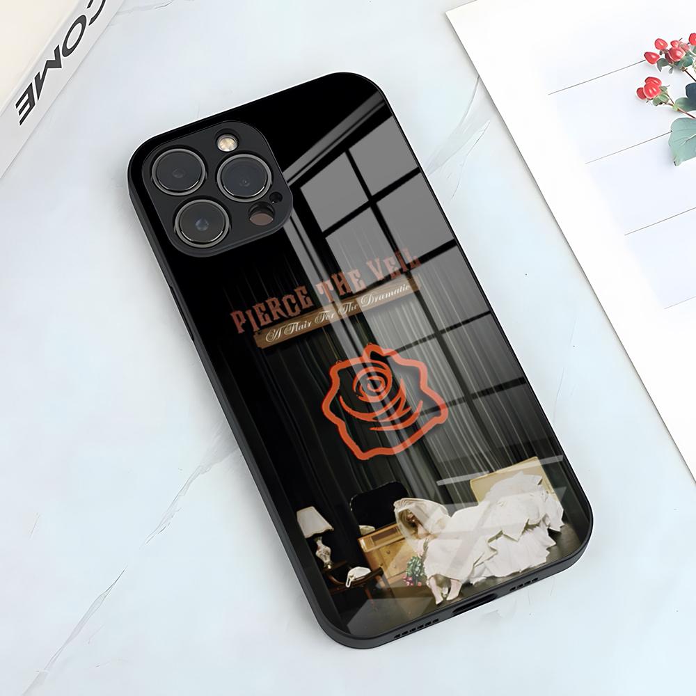 

Rock Band PIERCE VEil Phone Case For IPhone 17 Pro Max 15 Pro 16 14 Plus 12 13 Mini 11 Pro Shockproof Glass Cover iPhone14 Pro