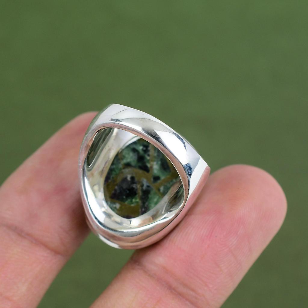 Kupfer Rubin Zoisit Ring 925 Sterling Silber Ring Edelsteinring Handgemachter Silberschmuck Geburtssteinring Hochzeitsgeschenke Erhältlich in Ringgröße