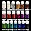Colla di Cristallo Fai da Te Mix Glitter: Canapa Fatta a Mano, Polvere Fine, Laser, Paillettes Glitter Esagonali, 20ml