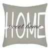 New Green Plant Letter Printing Green Plant Small White Flower Print Pillow Home Sofa Cushion Cover