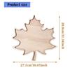Christmas Themed Maples Leaf Snacks Tray Natural Wood Grooved Serving Dish for Candy Nut Holiday Table Decors